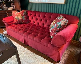 Custom tufted sofa