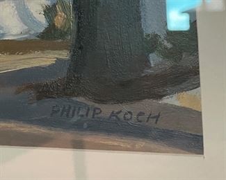 Philip Koch oil under glass   28"h x 33"w framed