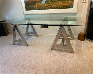 Ralph Lauren sawhorse desk or table                               29"h x 7' long x 40"d 