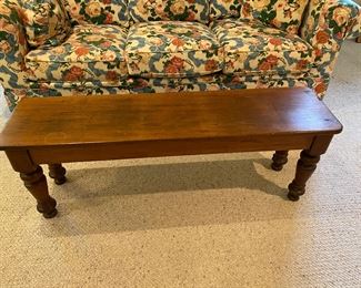 Bench/coffee table    18.5"h x 50" long x 13'd