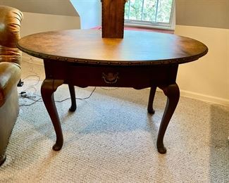 Ralph Lauren George III-style leather top table                         29"h x 48.4" long x 36"d