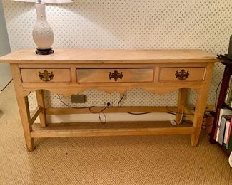 Vintage pine console table