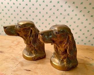 Vintage dog bookends
