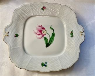 Herend "Kitty" cake plate