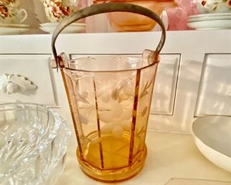 depression glass ice bucket