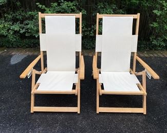 NEW Crate and Barrel folding beach chairs