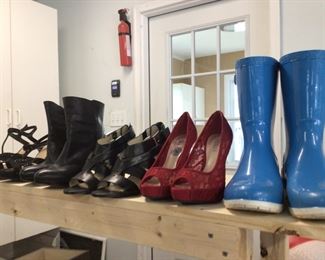 Ugg boots and many other pairs of nice high-end shoes some with the price tag still on them