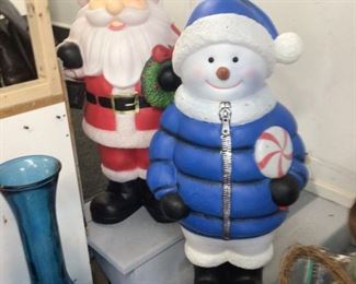 Large Christmas blow molds, like new