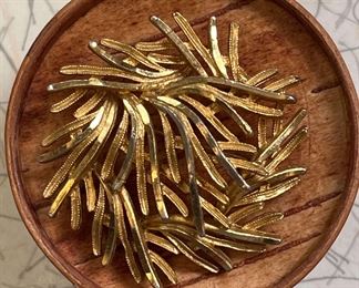 Costume Brooch With Small Stamped Box