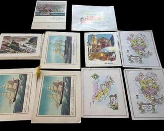 Dong Kingman Signed Pan Am Menu Calendar