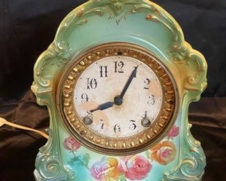 German Royal Bonr La Rambla Ceramic Mantle Clock