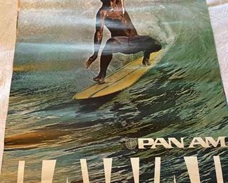 Pan Am Hawaii Surfer Poster