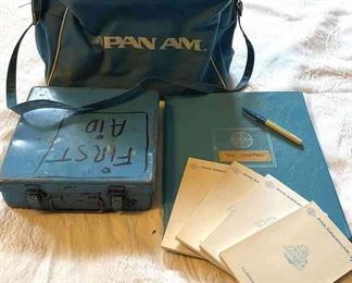 Pan Am Collectibles Including First Aid Kit