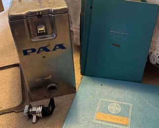 Pan Am PAA Airline Stainless Dispenser