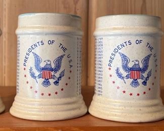 Presidents of the United States Stoneware Mug Set