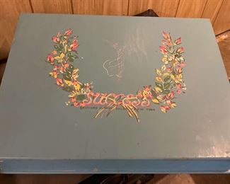 Richard Hudnut Salon New York Wooden Store Display Box Full of Vintage Slides