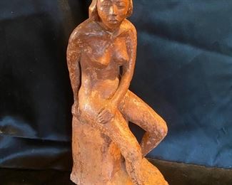 Signed Clay Figure Study