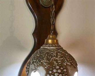 Vintage Grape Motif Hanging Lamp