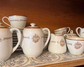 VINTAGE PAN AM CLIPPER CLUB TEA SETS MADE BY NORITAKE
