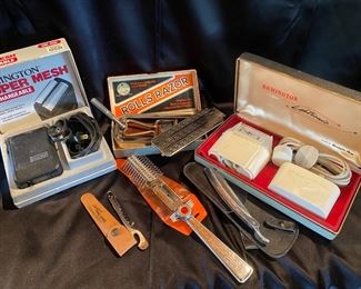 Vintage Roll Razor, Barber King, Ambassador Flat Blade, Remington