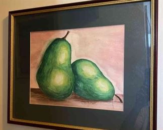 Watercolor Pears