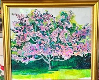 Watercolor Pink Tree