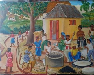 Very old Haitian oil painting
Pick up SoBe