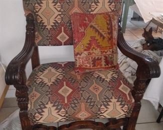 Amazing Scottish Oak chair!! 
 
1675 Queen Annes period 
So Sturdy...looks like the English Coronation seat Charles just took the Crown on...lol