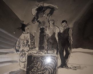 French Illustrations artist water color 