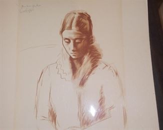 Picasso lithograph of his wife