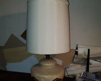 Large Retro ceramic base lamp - in the basement
