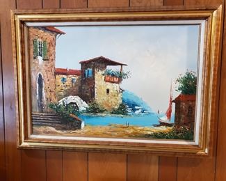 Gorgeous painting on canvas...by the sea