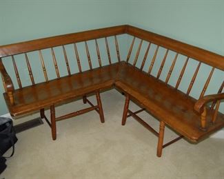 Solid Wood Corner Bench