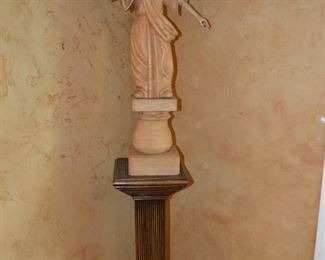 Vintage Hand Carved Wood Angel