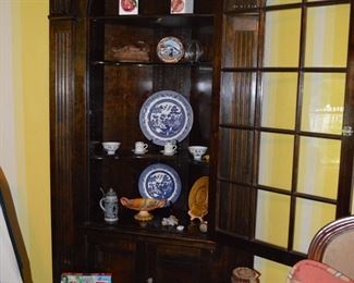 Vintage Solid Wood Corner Cabinet 