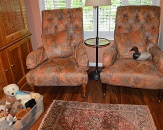 Wheeled Large Back Club Chairs