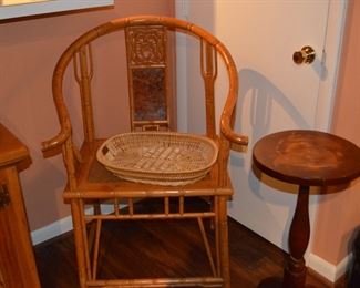 Bamboo Arm Chair with  Cane Seat
