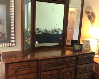 Bedroom vanity with mirror