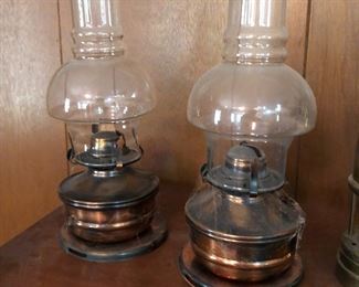 copper oil lamps
