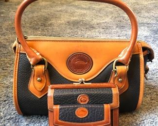 Dooney and Burke purse with matching coin purse and wallet