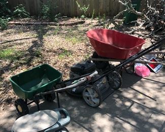 Lawn tools and lawn mower (Yard Machines 21' push mower)