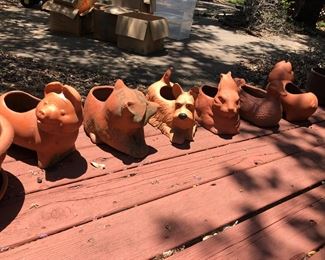 Animal shaped pots (terrier, duck, pig, rabbit, and more!)