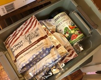 Several boxes of dehydrated foods