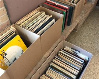 There are so many records at this sale, more than 10 boxes like this. 