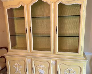 French country style china hutch available now! 500$