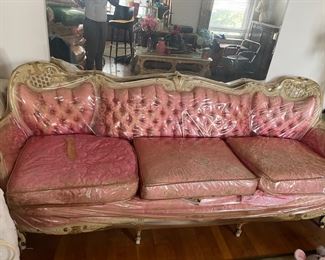 French Couch set ! Comes with matching set 3 chairs $400