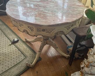 Nice antique marble table $45