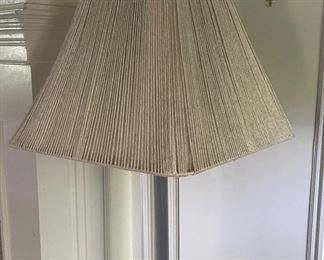 Vintage Lucite Floor Lamp With Brass Accents. Measures 62" H. Photo 4 of 5.