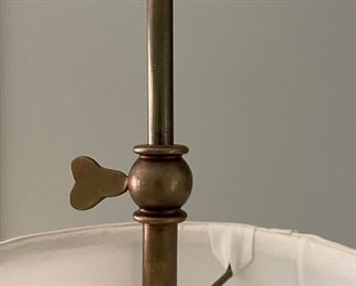 Brass 3-Candle "Bouillotte" Table Lamp - 2 Available. Each Measures 23" H. Photo 3 of 3.