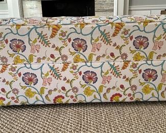 Floral Upholstered Ottoman. Measures 40" x 50" x 17" H. Photo 2 of 3.